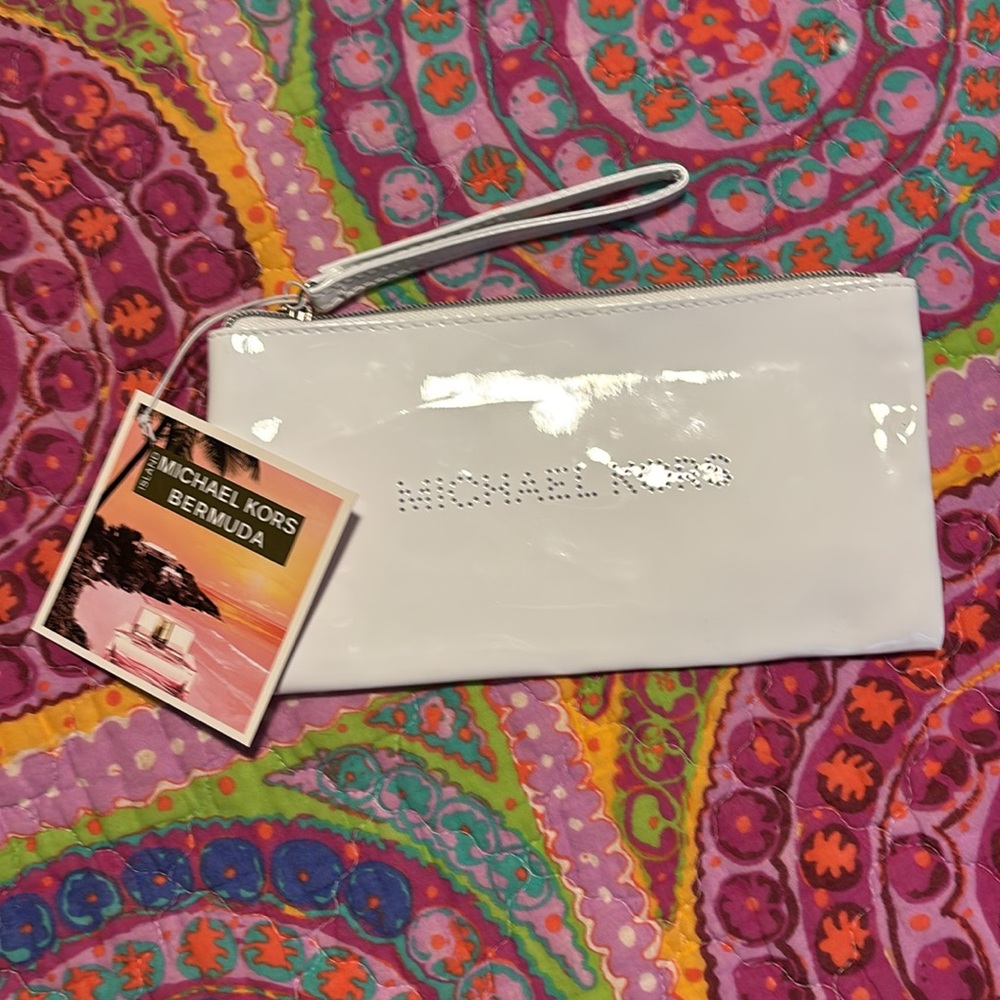 Vintage Michael Kors Glossy White Pouch